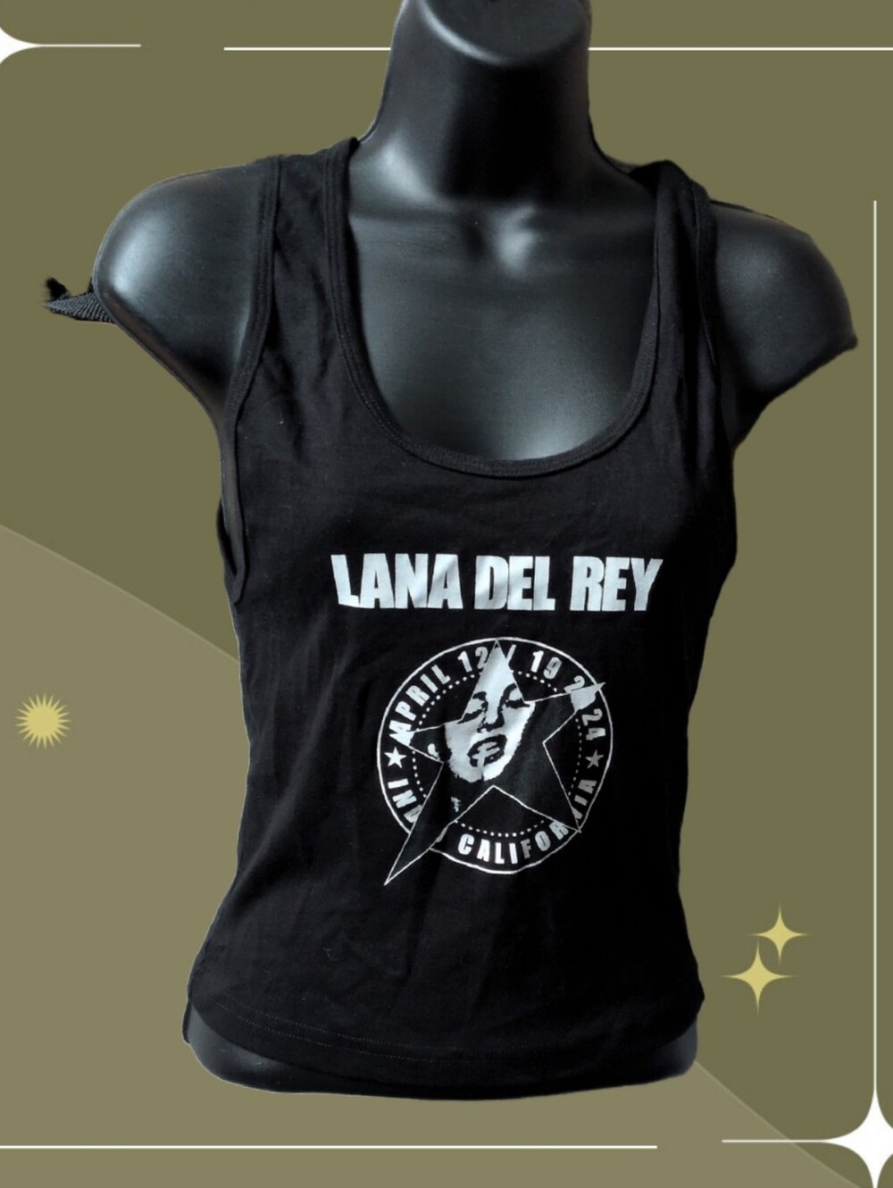 ✨ official Lana Del Rey Coachella Black Tank Top size l